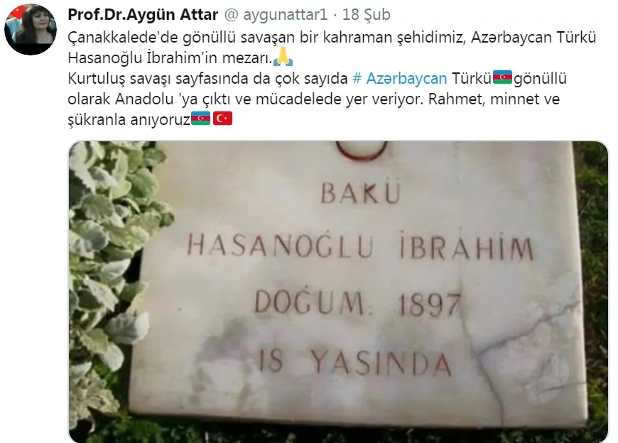 Çanakkale savaşına katılan 3000den fazla Azerbaycanlı şehitlerini rahmetle anıyoruz .